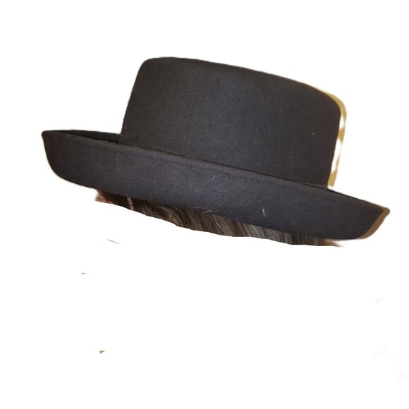 Women's Amanda Smith Fedora Hat, Black, Wool, one size, Adjustable Brim Ex Con! - Picture 5 of 5